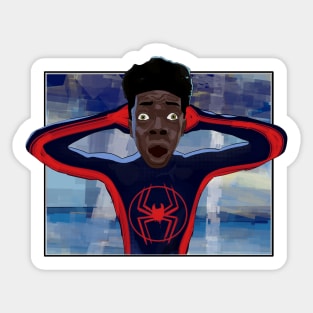 Miles Spiderverse Meme Sticker